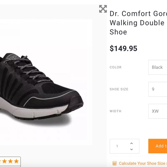 Dr. Comfort Gordon X Black Mens Walking Double Depth Diabetic Shoes Size 8 XW - Picture 14 of 16